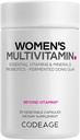 Codeage Women’s Multivitamin - Vitamins A, C, D3, E, B6, B12, Folate, Calcium, Magnesium, Iron, Dong Quai, Probiotics - 1 Capsule Per Serving - Daily Vitamin Pills for Women - Non-GMO - 30 Capsules