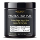 VEGATOT Vertigo Supplement *USA Made and Tested* Inner Ear Supplement met Ginkgo Biloba Lion's Mane Lemon Balm Ginger VIT B1, B6, B12- voor Duizeligheid Spinning Inner Ear Balance