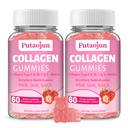 Collagen Gummies | Hair, Skin & Nails Gummies with Biotin, Vitamin C, E, & Zinc | Collagen for Women | Strawberry Flavored | 120 Count
