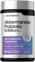 Horbäach Akkermansia Muciniphila Probiotic | 30 Billion | 90 Capsules | with Advanced Prebiotic & Duplibiotic Polyphenols Complex | Non-GMO, Gluten Free Supplement