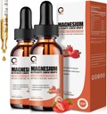 Magnesium Glycinate Liquid Drops,1000 mg Liquid Magnesium Supplement with Bromelain, Vitamin B6 C D, High Absorption Magnesium Complex for Night, Muscle & Energy Support, 1 Fl Oz (Pack of 2)