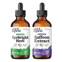 Wild & Organic Eyebright Herb Tincture 4 fl oz & Saffron Tincture 4 fl oz