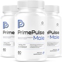 (3 Pack) Prime Pulse Male Pills - PrimePulse Capsules Advanced Formula Support Maximum Strength, PrimePulse All Natural Daily Vitamins for Health and Wellness Reviews, 180 Capsules for 3 Months