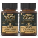 Digestive Enzymes Supplement with 100 Billion CFU Organic Probiotic & Prebiotic - Multi-Enzyme Formula for Women & Men - Supports Digestive & Gut Health, Aids Protein, Carb & Dairy Digestion, 120 Caps