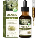 Usnea Tincture for Immune Support & Detox Cleanse, Dried Usnea Lichen Drops 5-in-1 Herbal Formula with Usnea barbata, Goldenseal & Echinacea Extract, High Absorption Liquid Supplement. 2oz