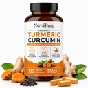 Nuvapure Turmeric with Black Pepper, 2400mg Turmeric Extract with 95% Curcuminoids, Extra Strength Supplement, Enhanced Absorption, Joint Support Supplement (1pcs)