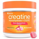 Zena Nutrition Creatine Gummies with D3 & K2, Creatine Monohydrate for Men and Women, Supports Bone, Muscle, & Cognitive Health, Gummy Workout Supplement, Watermelon Flavor, 150ct, 30 Daily Servings