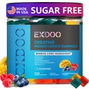 Creatine Monohydrate Gummies Complex 8000mg for Men and Women Creatine with Taurine BCAA Electrolyte for Strength Energy&Muscle Support Pre-Workout Gummies Sugar Free 120pcs