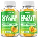 Pack of 2 Calcium Citrate Gummies 1200mg, Chewable Calcium Supplements for Women & Men, Sugar Free Calcium Gummies for Bone, Muscle & Immune Support, Pineapple Flavor, 120 Count