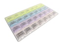 1-4 Week Pillbox, Monday - Sunday, Each Row is Color-Coded, See-Through Lids, Keep Track of Daily Medications, 28 Compartments, Includes 1 Pillbox, by Tech Team …