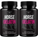 Valdivia (2 Pack) Horse Gelatin Capsules - Official HorseGelatin Supplement, Premium Formula, Natural Vitamins for Health & Wellness - 120 Capsules for 2 Months