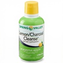 Lemon Charcoal Cleanse Liquid 16 fl oz, Activated Charcoal Cleanse Detox, Lemon Juice Cleanse with Ginger and Dandelion Root, Non Laxative Daily Cleanse, Full Body Detox Cleanse Liquid (Pack of 1)