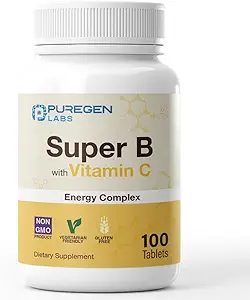 Purigen Labs Super B Energy Complex with Vitamin C - Immune Health, Energy & Nervous System Support - Non-GMO, Glutenvrij 
