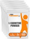 BulkSupplements.com L-carnitinepoeder - Carnitinesupplement, Aminozuursupplement - Unflavored & Glutenvrij, 1g per portie, 1kg (verpakking van 5) (11 lbs)