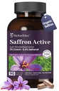 Saffron Extract – Standardized Active Compound (2% Crocin & 0.4% Safranal), High Potency Organic Saffron Supplements for Emotional Stability & Calm Focus – Made in USA, 90 Vegan Capsules