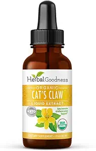 Cat's Claw Extract Joint Support - Kruidensupplement voor gewrichts- en spierfunctie, immuniteit, hartondersteuning - Glutenvrij - Superior Absorptie - Organic Liquid 1oz - Herbal Goodness (1 bttl)