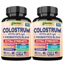 Colostrum Supplement Capsule, Grass Fed Cow Colostrum with 40% IgG, Probiotics Blend, Elderberry, Astragalus, Zinc, Ginger, Vitamin C, L-Glutamine, 8 in 1 Extra Strength Bovine Boost (120 Caps)