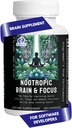 Nootrope hersensupplementen voor geheugen & focus met GABA, Green Tea Extract, Bacopa monnieri, DMAE, Fosfatidylserine 