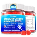 180 Count Calcium Citrate Gummies 1200 mg with Vitamin D3, K2, Magnesium & Zinc, High Absorption Calcium Supplements for Women & Men for B0ne, Muscle & Immune Support, Sugar Free, Mixed Berry Flavor