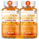 1200mg Calcium Gummies w/Vitamin D3 for Adults - High Absorption Calcium Supplement with Magnesium, K2, Copper, Boron, Zinc and Ashwagandha, Support Bone & Muscle, Sugar-Free for Women Men, 120 Count
