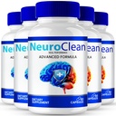 Neuro Clean Capsules, Official Neuro Clean Brain & Memory Supplement Pills, Advanced Nootropic Pills for Brain Health Support, All Natural NeuroClean Cognitive Health & Function Reviews (5 Pack)