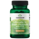 Swanson Dr. Stephen Langer's 16-Strain Probiotic with Prebiotic FOS for Gut-Health-Conscious Adults with 3.2 Billion CFU (30 Vegan Capsules, 1 Pack)