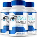 Ocu Advanced Capsules, Official OcuAdvanced Eye Health Supplement Pills - Maximum Strength, All Natural Visual Wellness & Crystal Clear View, Premium Ocu Advanced Health Support Reviews (3 Pack)