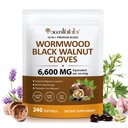 Wormwood Black Walnut Clove Supplement, 240 Softgels with Pumpkin Seed & Garlic, Gluten-Free, Dairy-Free