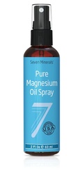 Seven Minerals Travel Size Pure Magnesium Oil - USP Grade Magnesium Spray, Geen ongezonde Trace Minerals - van Oud-Underground Permian Seabed in USA, Gratis eBook inbegrepen (2 fl oz)