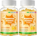Magnesium Glycinate Gummies 1000mg - Sugar Free Magnesium Potassium Supplement with Vitamin D, B6, CoQ10 for Calm Mood & Sleep Support - 120 Orange Gummies