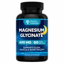Magnesium Glycinate 400mg - High Absorption Sleep Muscle Bone Support - 120 Capsules