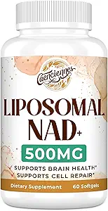 Liposomal NAD+ 500 MG Supplement, True NAD Plus Supplement, Superior Absorptie, Boost NAD+ Efficiënter dan Nicotinamide Riboside voor Cellulaire Energie, Gezond Verouderen, 240 Serveren