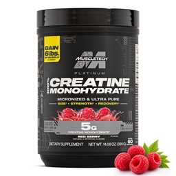 MuscleTech Essential Series Platinum 100% Creatine 60 Servings Red Berry (14.08oz)