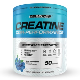 Cellucor Creatine Powder, Blue Raspberry Flavor - verhoogt de sterkte, Lean Muscle Mass & Endurance, Micronized Creatine voor snelle absorptie, 5g Creatine per Serving, 50 Servings