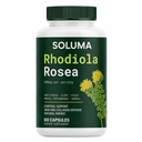 Soluma Rhodiola Rosea - Natural Rhodiola Rosea Supplement, 400mg Rhodiola Rosea with Bioperine, for Stress Support, Relaxation, Non-GMO, 90 Capsules (1 Bottle)