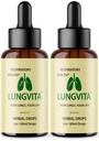 (2 Pack) Lungvita Drops - Advanced Liquid Formula Support All Natural Ingredients, Daily Premium LungvitaDrops Vitamins for Overall Health & Wellness, 2 Bottles for 2 Months