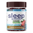 Melatonin Free Sleep Aid l theanine Ashwagandha Magnolia Bark - Best Sleep Aid for Kids Gluten Free Non-GMO - Monk Fruit Sugar Free - Cocoa Strawberry Flavor 60 Vegan Gummies