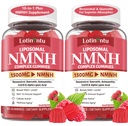 2Pack 1500MG Liposomal NMN Supplement NMNH Gummies-NAD Supplement to Boost NAD+, Nicotinamide Riboside ＆ Quercetin,Improve Energy Levels ＆ Enhance Endurance, Blend for Cellular Energy & Repair Support