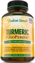 Kurkuma Curcumine met BioPerine 1500mg - Natuurlijke en gezonde ontstoken ondersteuning met 95% gestandaardiseerde Curcuminoïden voor Potentie & Absorptie - 60 capsules met zwarte peper
