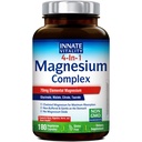 Innate Vitality Magnesium Complex, Magnesium Glycinate Malate Citrate Taurate, High Absorption, Non-Buffered, for Sleep, Bone, Heart, Nerve, Digestive Support, 180 Vegetarian Capsules