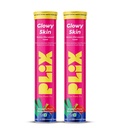 PLIX - THE PLANT FIX Glutathione Tablets with Vitamin C for Clear and Youthful Skin (Pack of 2, Strawberry) | 15 Collagen Supplements |500mg L-Glutathione, Vegan Vitamin E and Hyaluronic Acid