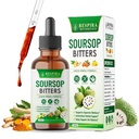 Soursop Bitters Drops, Ginger & Turmeric, 4 fl oz | Gut & Digestive Antioxidant Support, Alcohol-Free, Sugar-Free, Vegan Formula, Natural Citrus Flavor Easy Daily Dropper Use