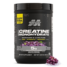 MuscleTech Essential Series Platinum 100% Creatine 60 Servings Grape Freeze (13.81oz)