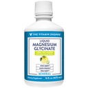 The Vitamin Shoppe Brand Liquid Magnesium Glycinate, 120 mg Magnesium Per Serving, Stress Support, Muscle Relaxation & Sleep Support, Trace Minerals, Lemon Lime Flavor, Gluten Free, 16 Fl Oz