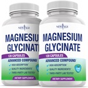 Magnesium Glycinate 500mg | 90mg Elemental Magnesium Supplement- High Absorption, Non Buffered, Non-GMO & No Gluten - Muscle & Bone Health - 240 Vegan Capsules