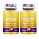 Magnesium Glycinate Gummies 600mg, Non-GMO, Gluten-Free, Magnesium Gummies for Adults, Sleep, Relaxation & Focus, Pineapple Flavor, 120 Count