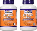 NOW Foods 600mg Red Gist Rice & 30mg Coq10, 120 caps (verpakking van 2)
