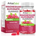 Magnesium Glycinate Gummies with L-Threonate,120pcs Sugar Free Magnesium Complex Gummies for Sleep, Body Support and Relaxation,Non-GMO, Gluten-Free