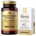 SOLGAR Sleep Support Bundle: Triple Action Sleep, 60 Tri-Layer Tablets + Magnesium Citrate, 120 Tablets