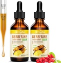 (2 Pack) Berberine Supplement, 1500mg Biologische Berberine Liquid Drops met Ceylon Cinnamon, Bitter Melon - Ondersteunt Immune en Metabolisme, Vegan, Ananas Smaak-2 FL Oz